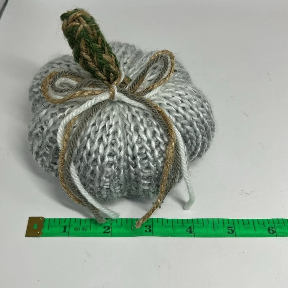 Handmade Knit Mini Pumpkin Decor Set